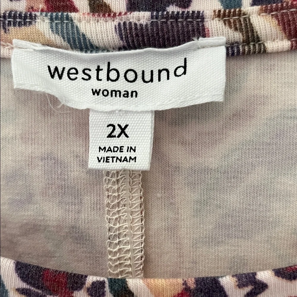Westbound Multicolor Paisley Long Sleeve Top - Picture 2 of 11